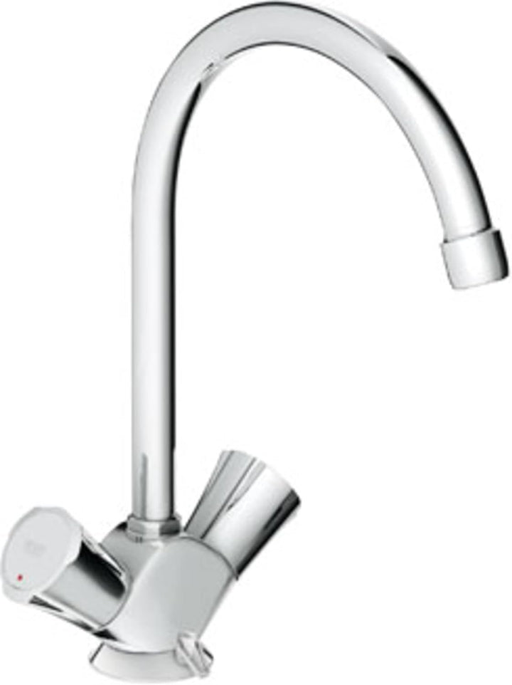 Grohe Costa Spültisch-Einlochbatterie, Niederdruck für offene Warmwasserbereiter, Chrom, 31930001, S