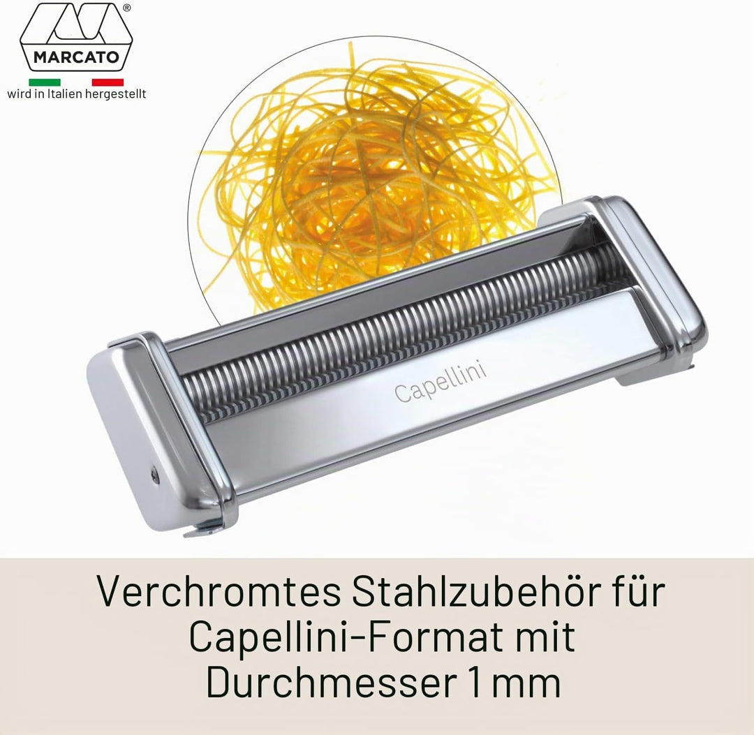 Marcato Zubehörteil für Atlas 150, Stahl, Silber, Capellini-23x20x16cm, Capellini