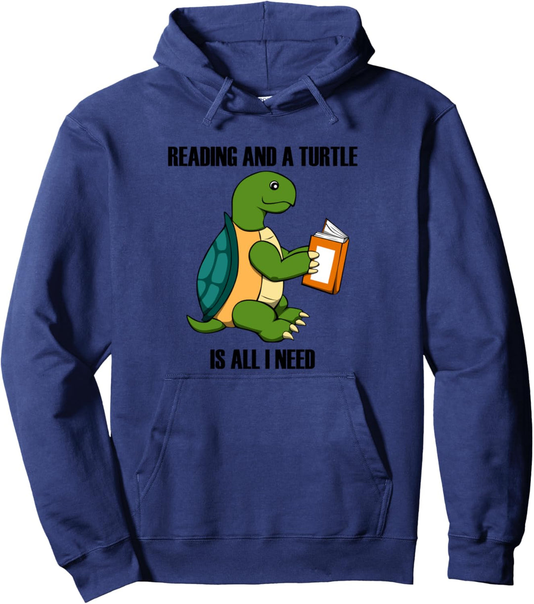 Niedliche Schildkröte liest Buch Leseratte Pullover Hoodie