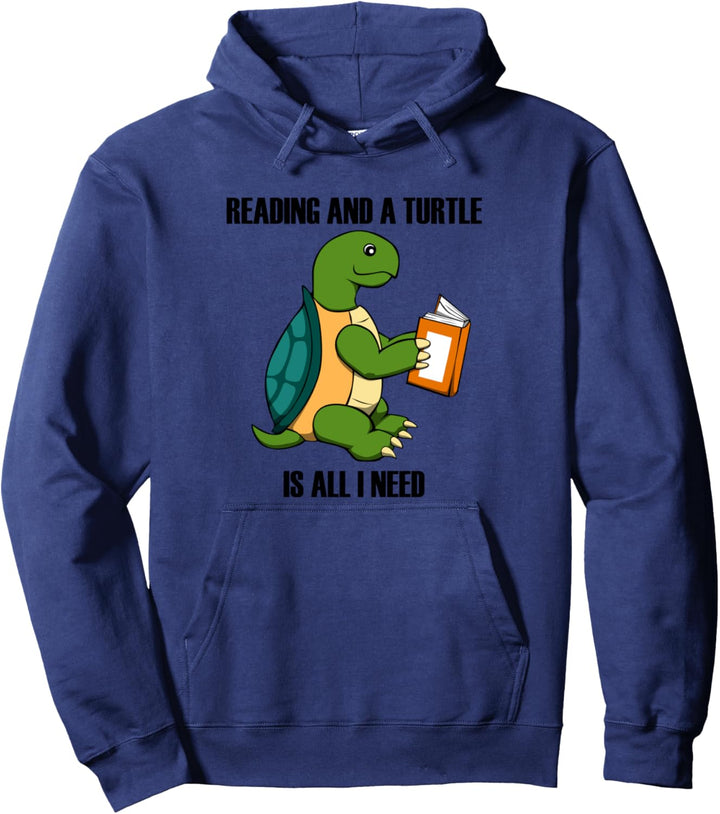 Niedliche Schildkröte liest Buch Leseratte Pullover Hoodie