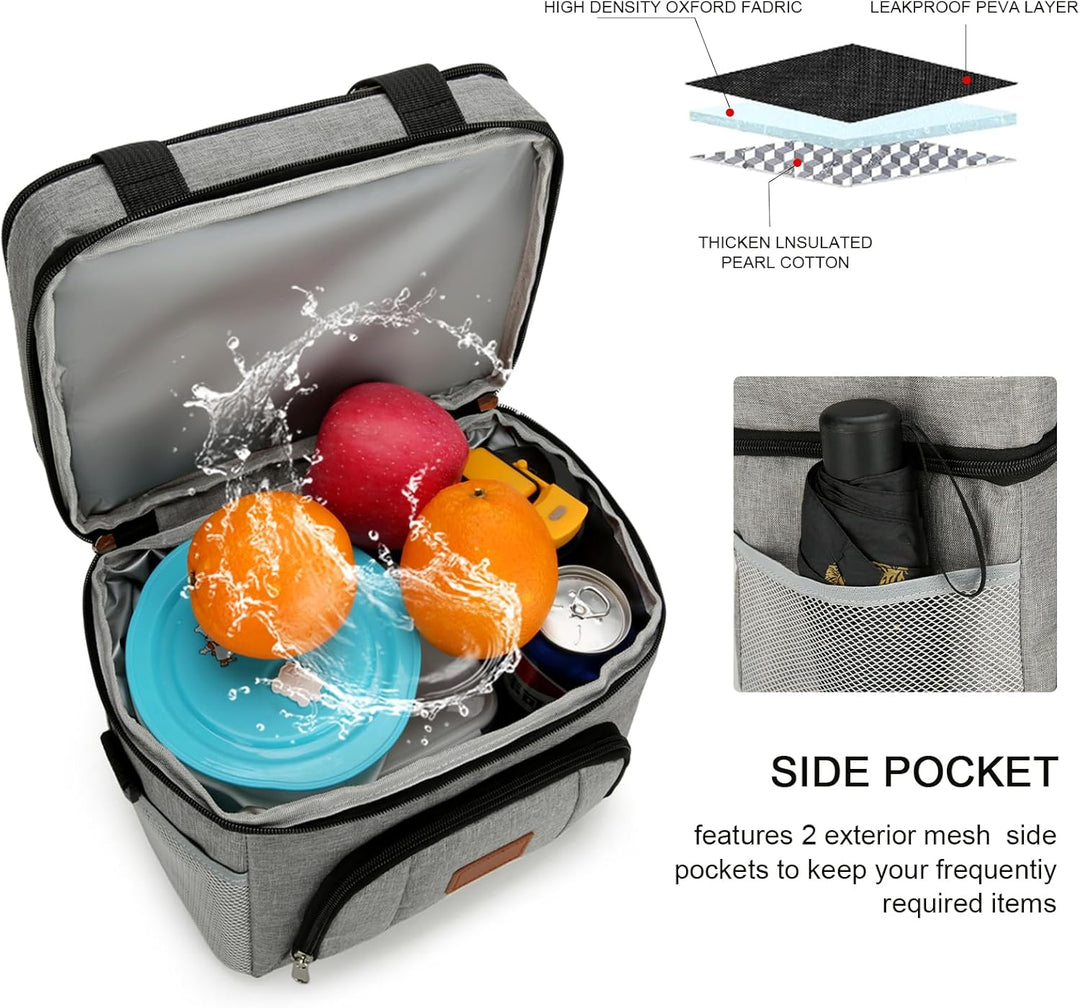 JANSBEN Kühltasche Klein Faltbar für 12 Dosen, Lunchtasche Isoliertasche mit 6 Fächern, Thermotasche