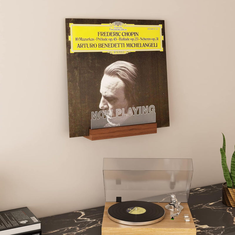 Schallplatten Wandhalterung, Beleuchtung Now Playing Vinyl Record Stand, Now Spinning Plattenspieler