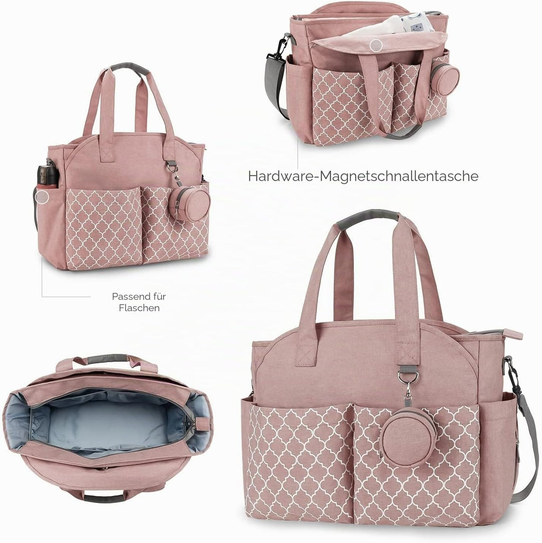 MEYTEILAY Wickeltasche Tote Baby Wickeltasche Grosse Babytaschen für Mama mit Wickelstation Multifun