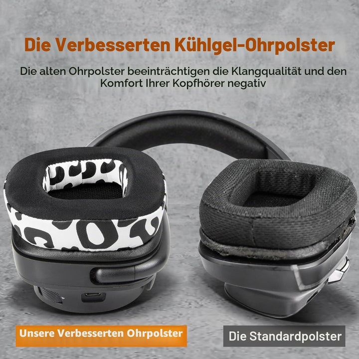 SOULWIT Kühlgel Ersatzpolster Ersatz Ohrpolster für Logitech G35 G930 G933 G933S G935 G633 G633S G63