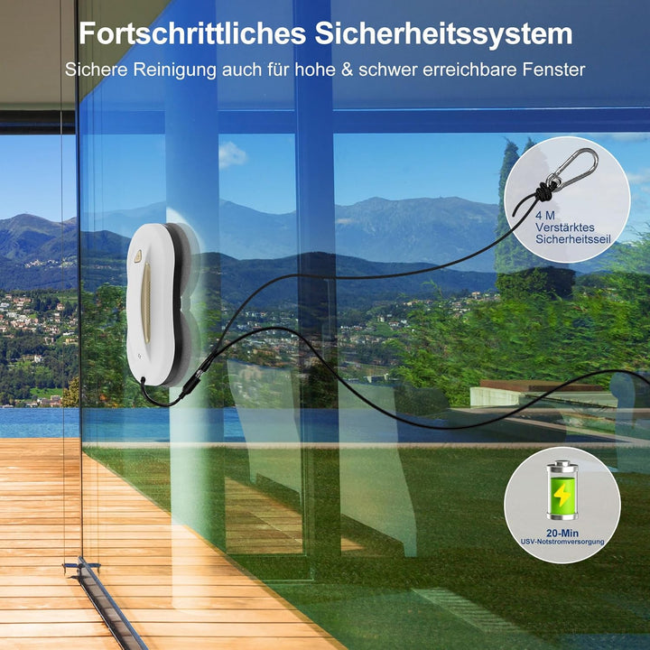 Fensterputzroboter mit Doppelsprühfunktion – Elektrischer Fensterputzer, Automatischer Fensterreinig