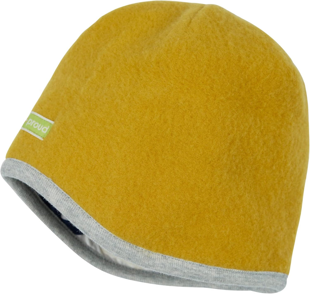 loud + proud Unisex Kinder Wollfleece, GOTS Zertifiziert Mütze 39-41 Curry, 39-41 Curry