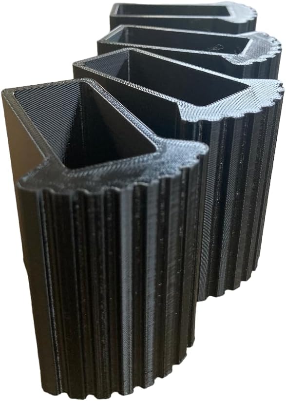 4 Stück: Leiterschuhe, 50 x 22 mm, Länge 60 mm, Material: TPU: rutschhemmend, UV-beständig.