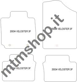 MDM fussmatten für Hyundai Veloster ab 07.2011- Passform wie Original aus Velours, Automatten mit Ab