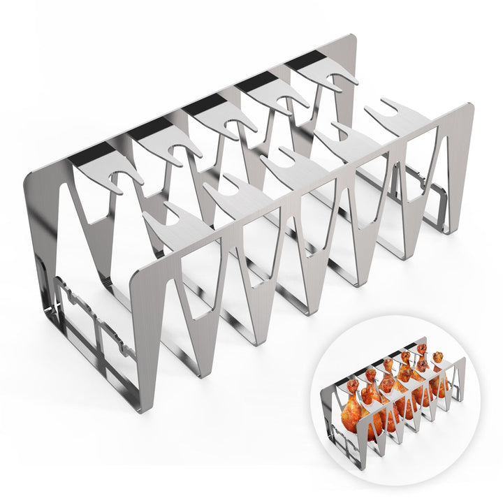 Spareribs Halter Grill, Hähnchenschenkel Halter, Grill Zubehör aus Edelstahl, Ganz einfach indirekt