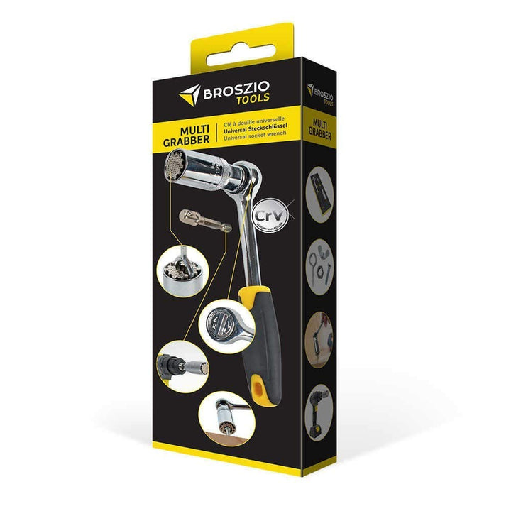 Multi Grabber – Universalschlüssel mit 8-21mm für Schrauben, Muttern & mehr – Inkl. Universalnuss, R