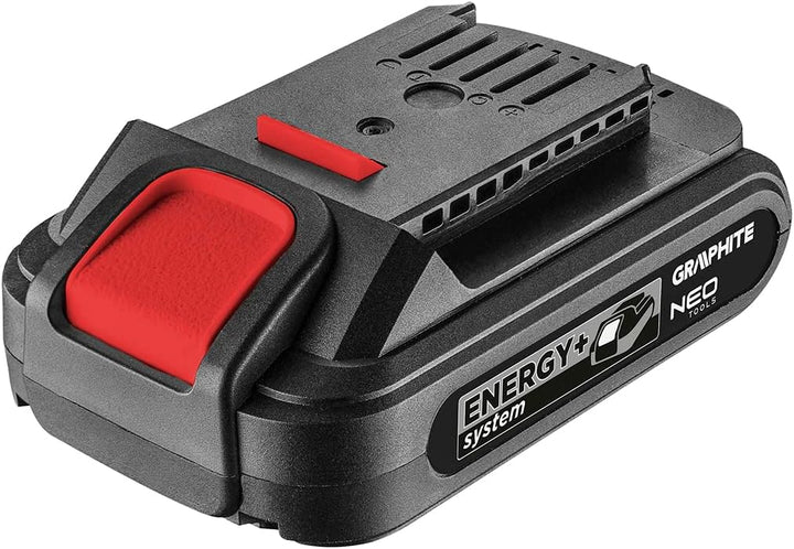 GRAPHITE Bürstenloser Bohr-/Schlagbohrschrauber Energy+ 18V, Li-Ion, 13 mm, 2 Akku 2Ah, Akku-Ladung,