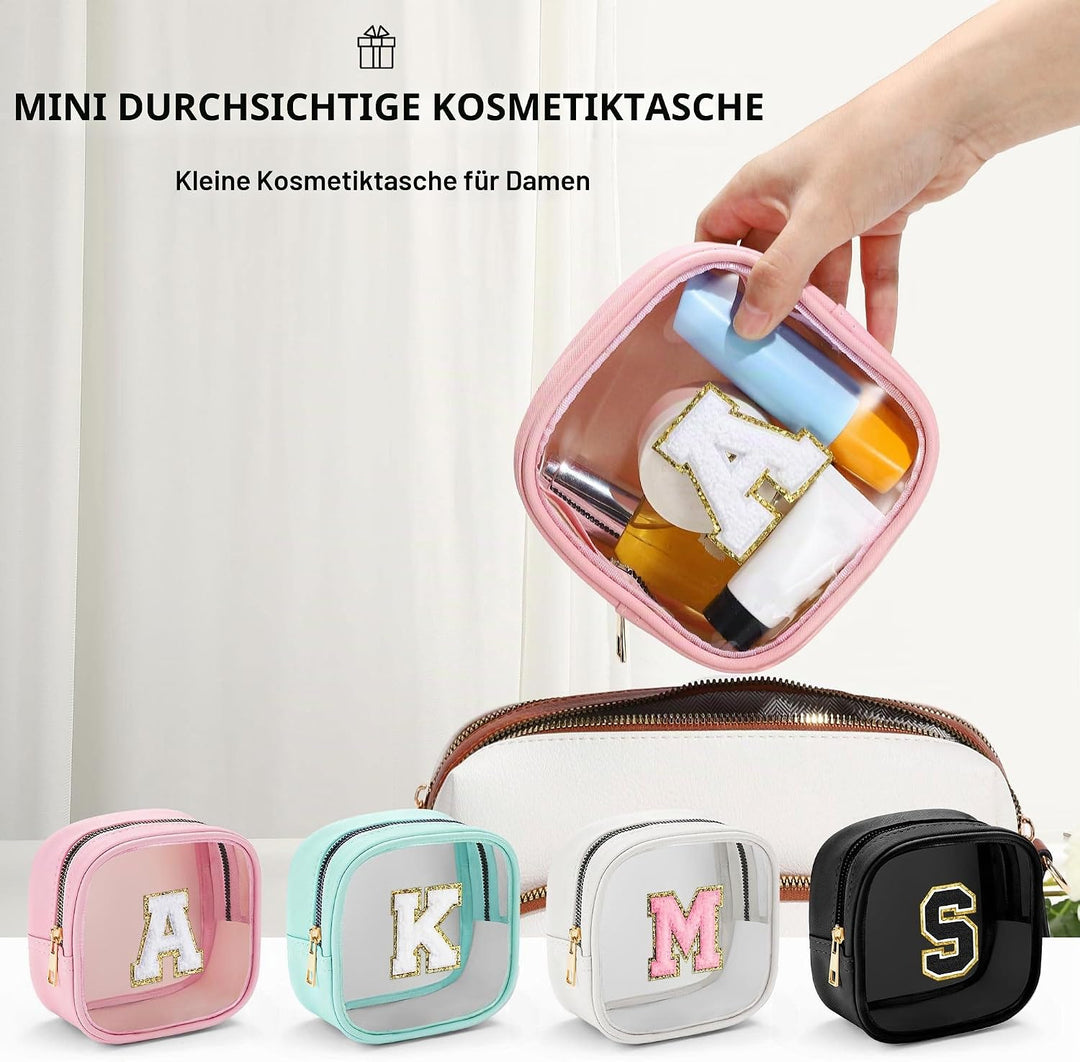 Parima Kosmetiktasche Mädchen Weihnachten - Rosa Make up Tasche Transparent Kulturbeutel Damen Gesch