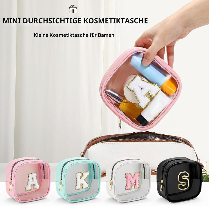 Parima Kosmetiktasche Mädchen Weihnachten - Rosa Make up Tasche Transparent Kulturbeutel Damen Gesch