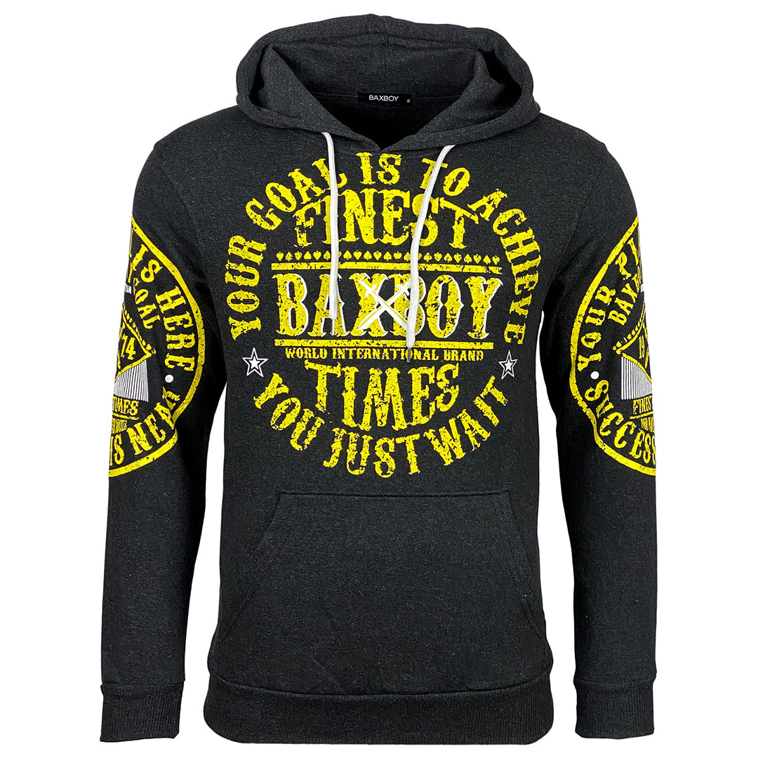 Subliminal Mode Herren-Kapuzen-Sweatshirt, langärmlig, mit Kängurutasche, zweifarbig, lässig, Basic-
