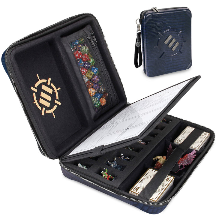 RPG-Organizer-Tasche – DND-Ordner mit integriertem Zeichenblatthalter und löschbarem Anreissfeld, Wü
