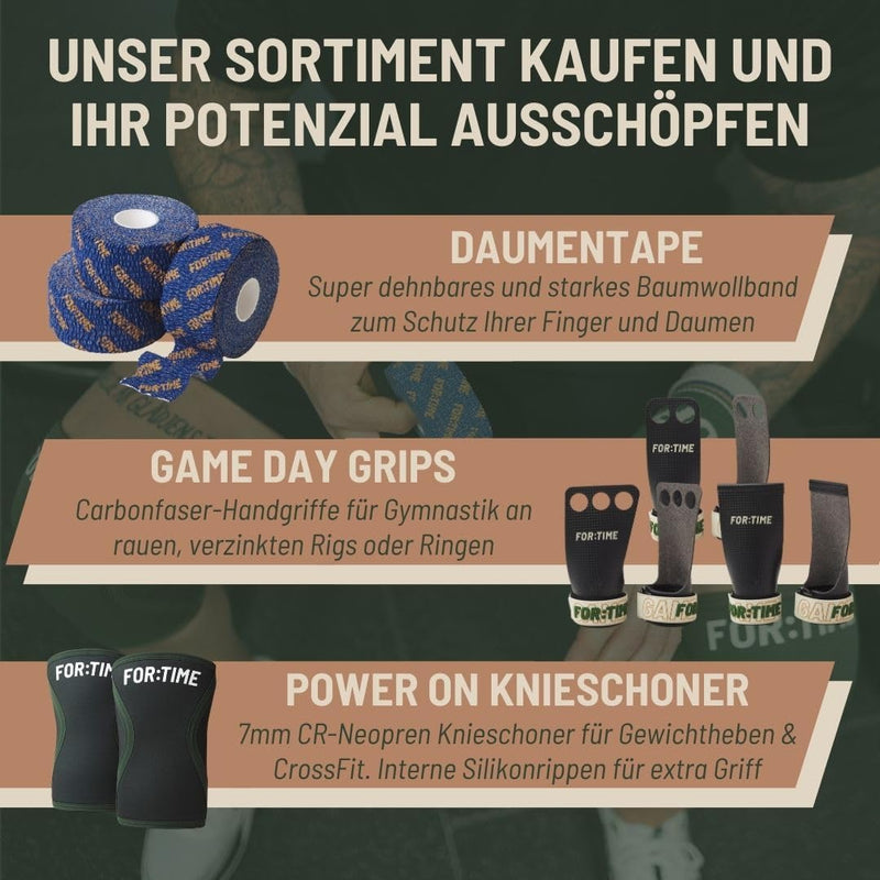 For Time Fitness Hand Grips für Crossfit Grips - Kreidefrei - Handgriffe für Crossfit – Ultra Grips