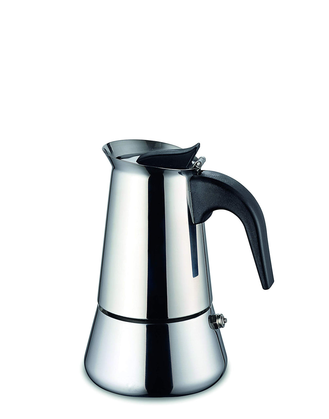 Weis Espressokocher für 2 Tassen 100ml Edelstahl Silber, Masse: 9,5cm x 9cm x 14,5cm, 16972