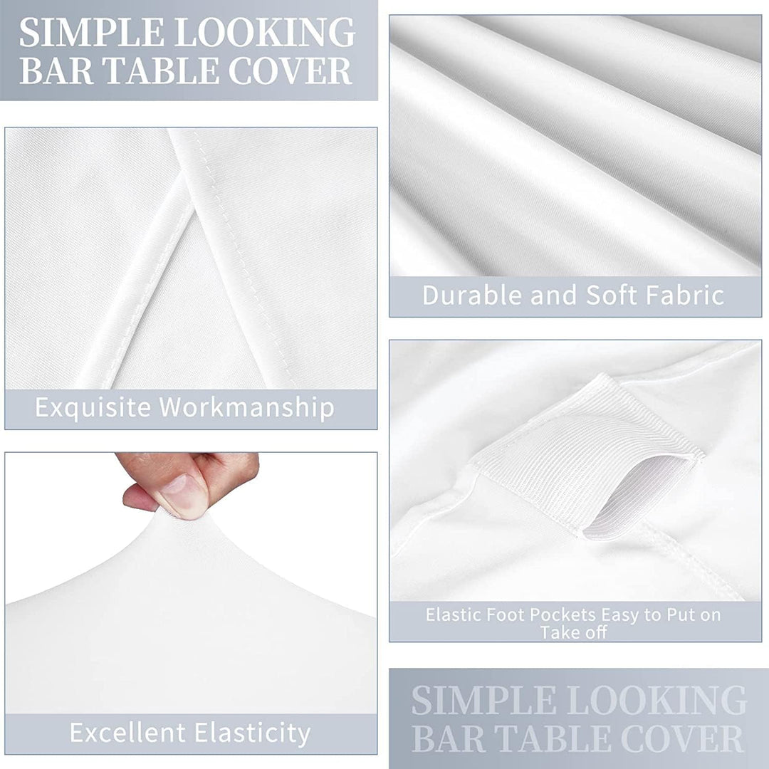 6 Stück stehtisch hussen stehtische Spandex Stretch Tischdecke 80cm, für Bistrotisch Ø 80-85 cm, Für
