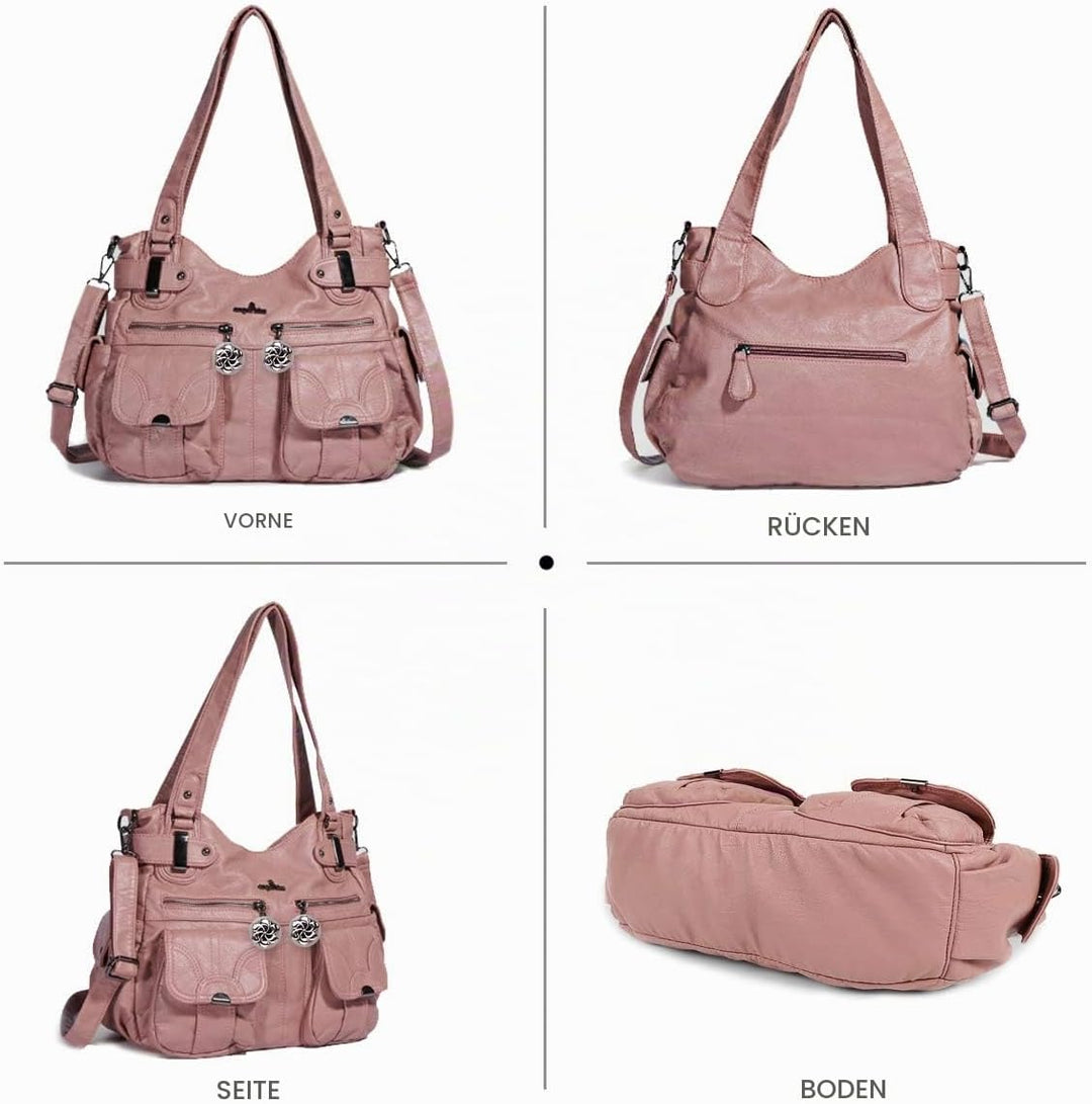 NICOLE &amp; DORIS Handtaschen Damen Lederimitat Umhängetasche Designer Shopper Hobo Taschen Gross Tasch
