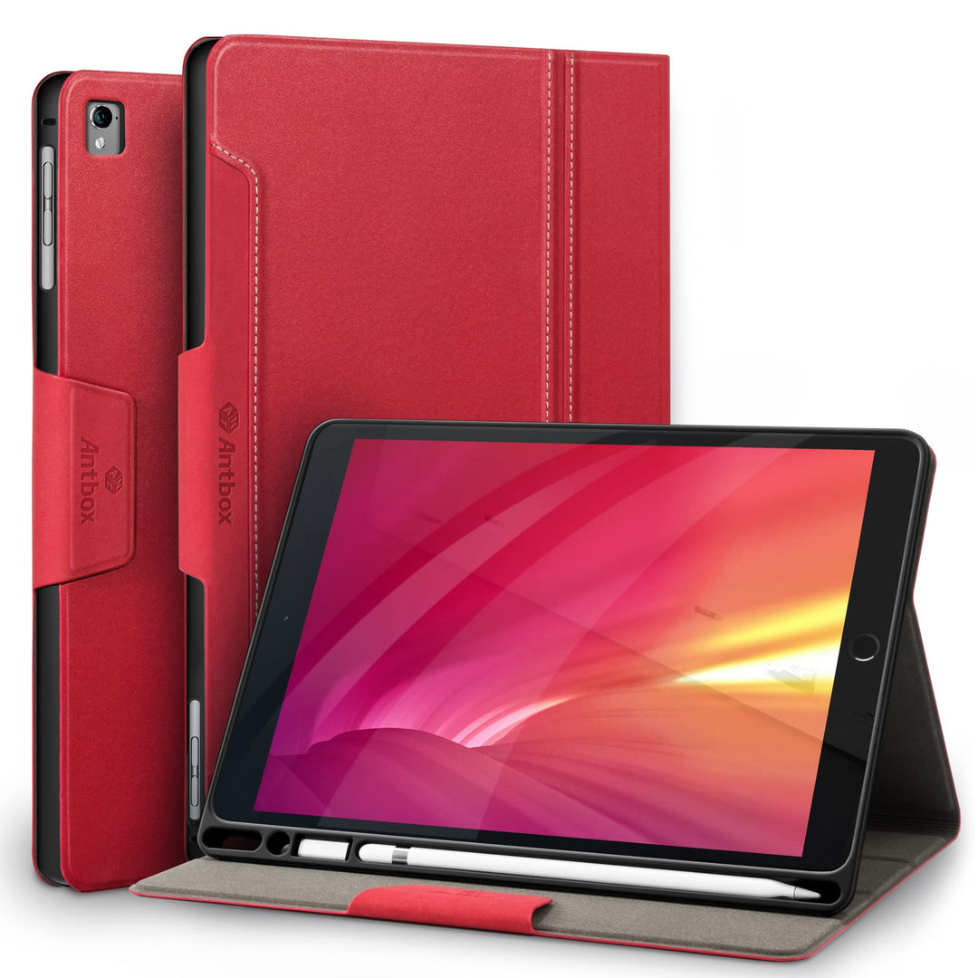 Antbox iPad 9.7 Zoll 2018/2017 Hülle mit Apple Pencil Halter Auto Schlaf/Wach Funktion PU Ledertasch
