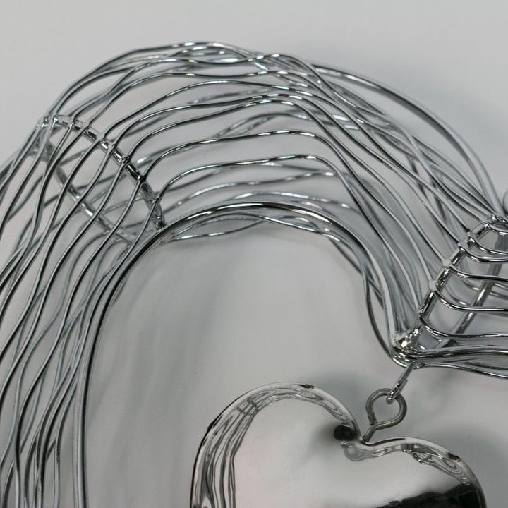 Formano Deko Hänger Herzen 'Trend', 65 cm, Silber