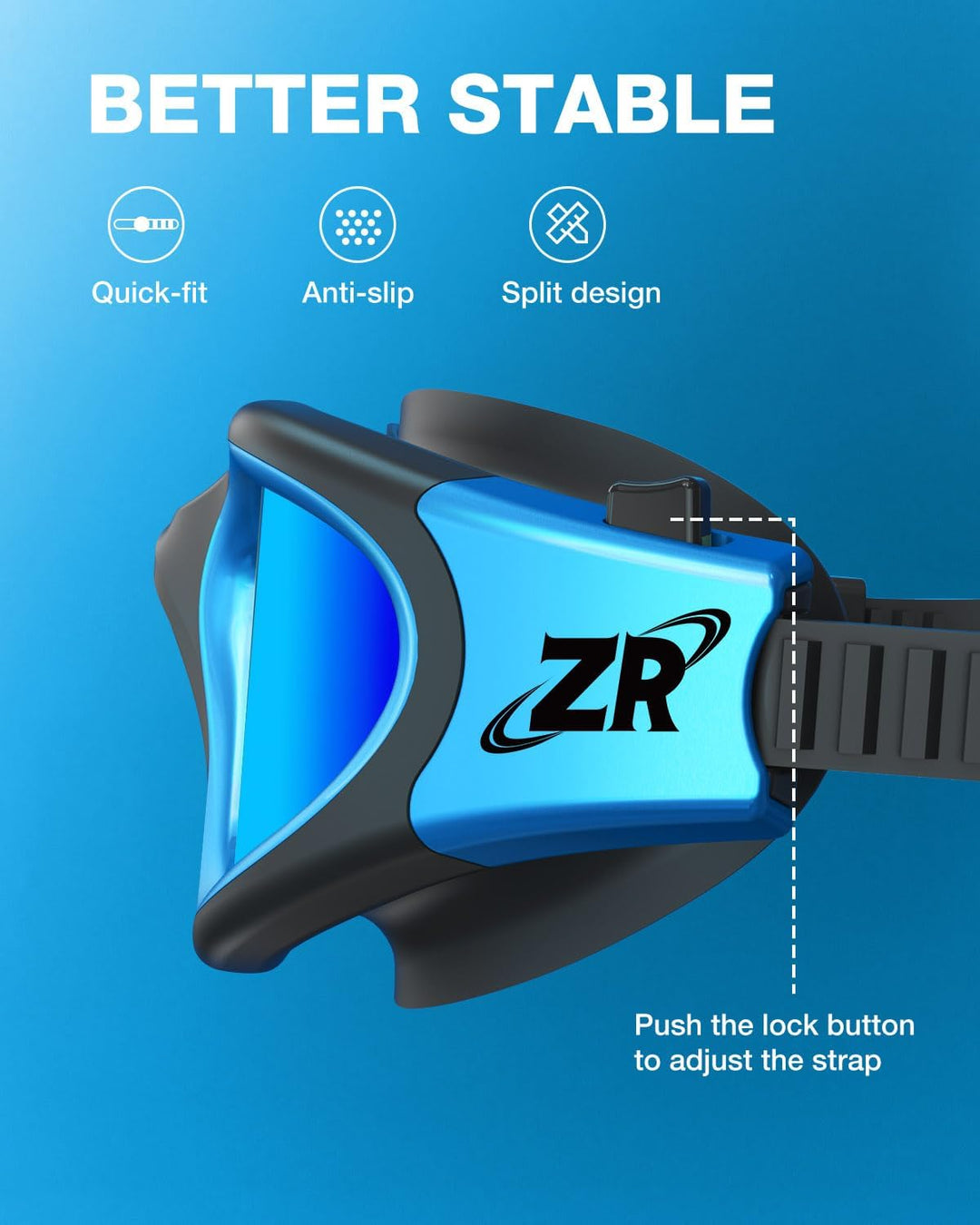 ZIONOR G1 - Polarisierte Schwimmbrille für Unisex und Erwachsene und Damen, beschlagfrei, 100% UV-Sc