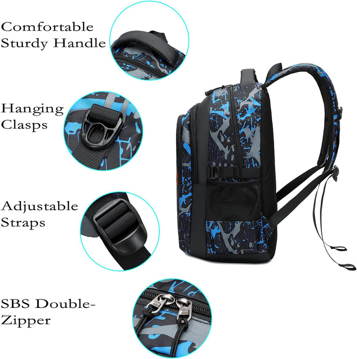 Asge Schulrucksack Jungen Teenager Schultaschen Mädchen Ranzen Ergonomischem Kinder Rucksäcke Fussba