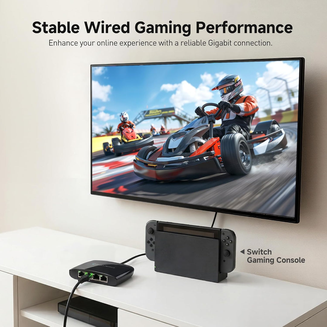 Cable Matters USB C auf 4-Port Gigabit Ethernet Switch (USB C auf LAN Splitter, USB C Ethernet Verte