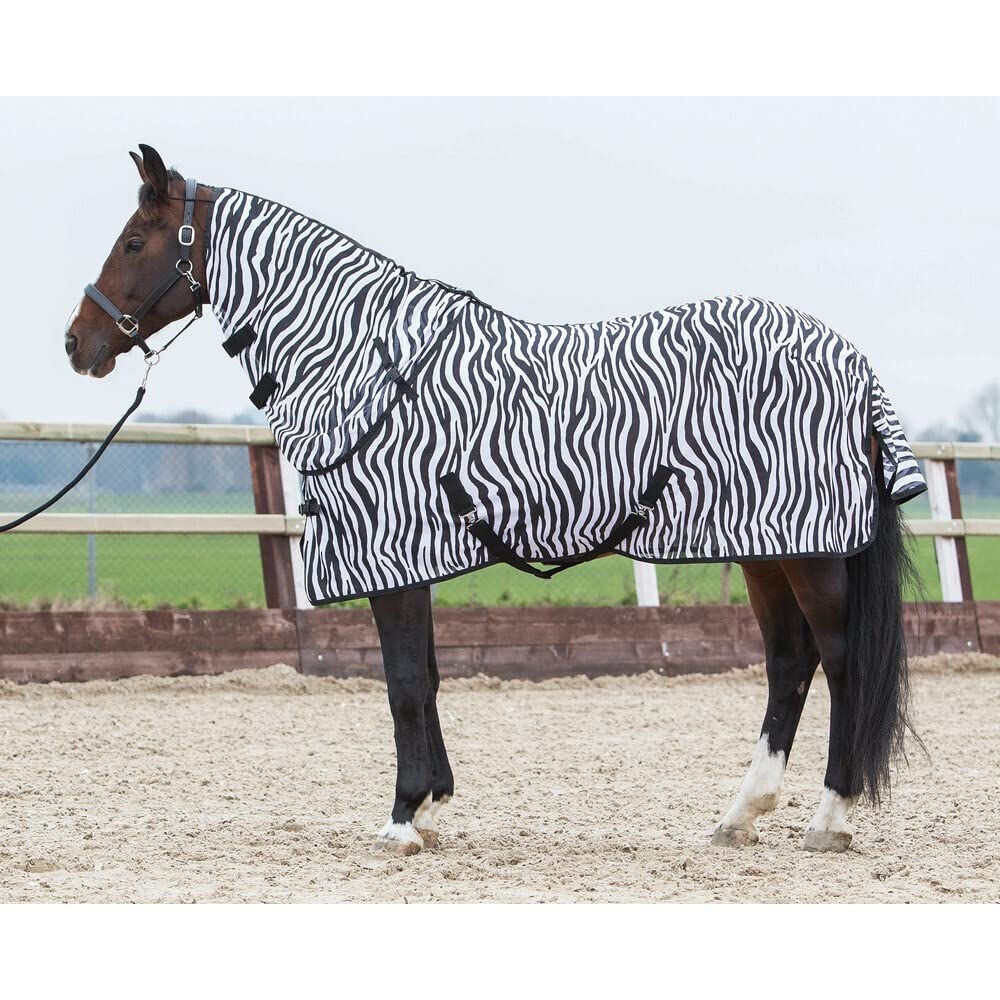 Harry's Horse Vliegendeken met Losse Hals, Zebra, Grösse:205cm, 205cm