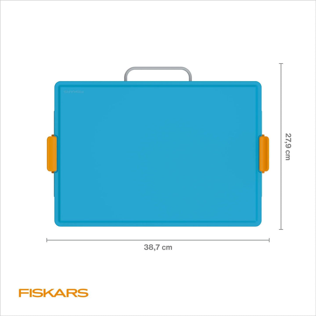 Fiskars Kreativ-Toolbox für Kinder ab 5 Jahren, Mobile Bastelwerkstatt für kleine Künstler*innen, Au