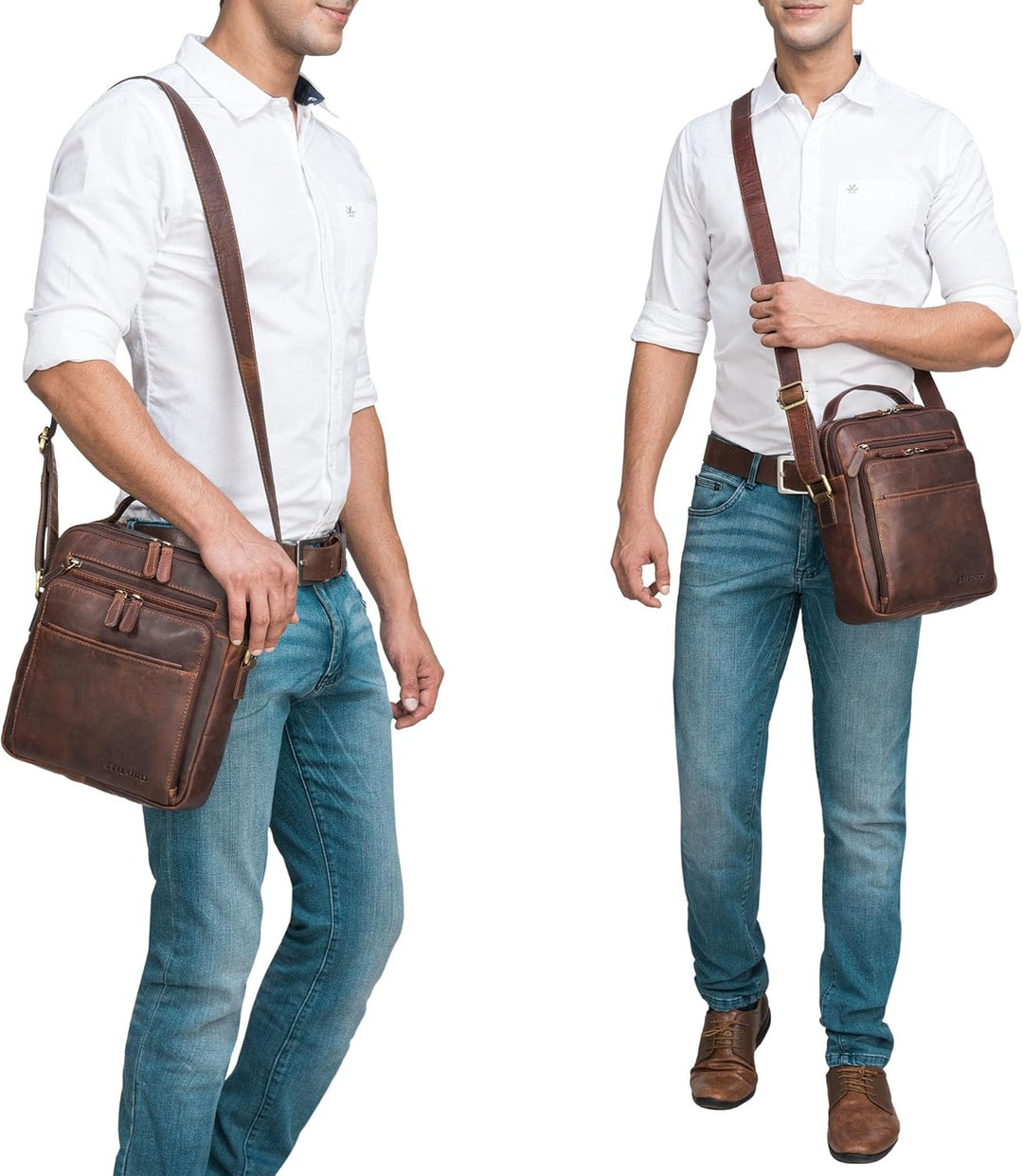 STILORD 'Ivan' Modische Männerhandtasche aus Premium Leder Messenger Bag Herren Tasche zum Umhängen