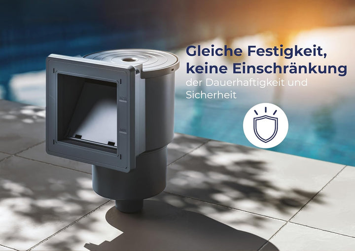Gre AR100G - Skimmer für die Pool-Standard + Ventilantrieb, Farbe grau Grau Einheitsgrösse, Grau Ein