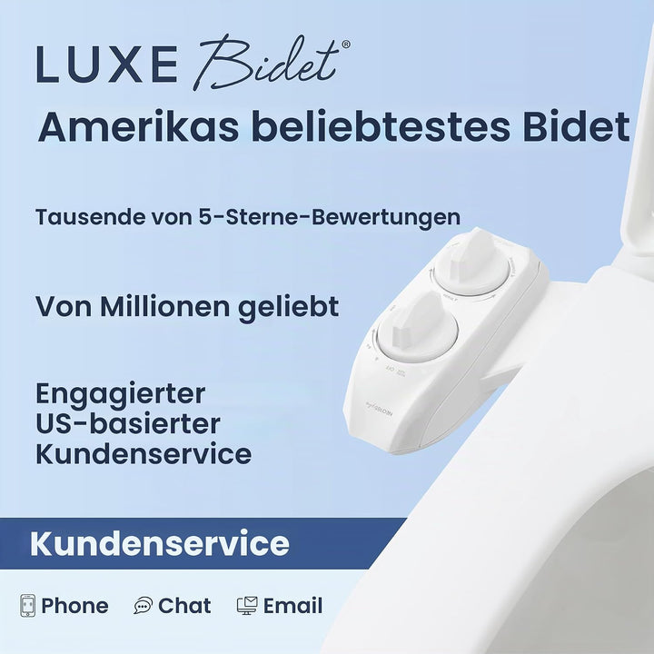 LUXE Bidet NEO 185 Plus – Mechanischer Bidet-Toilettensitzaufsatz der nächsten Generation mit innova
