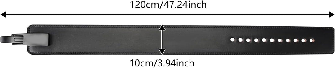 Gewichthebergürtel 90x10cm für Powerlifting, mit Schnalle PU Rückenstütz | mit Hebelverschluss-Schna