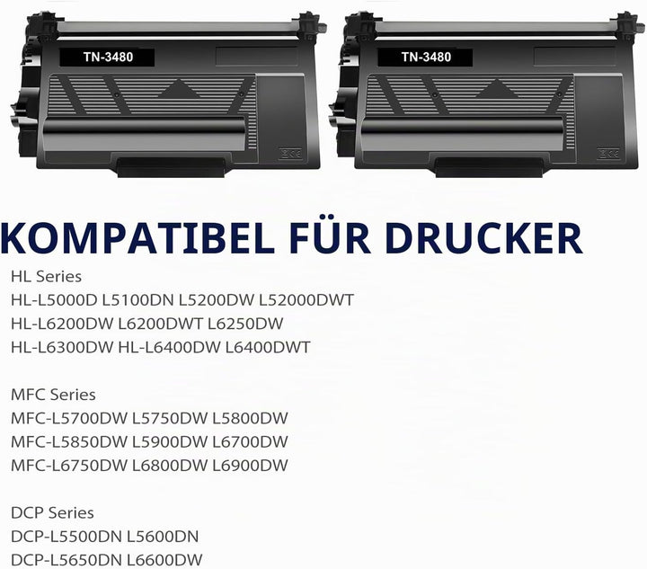 TN3480 Toner Kompatibel für Brother TN-3480 für Brother HL-L5100DN MFC-L5750DW Toner TN 3480 MFC-L57