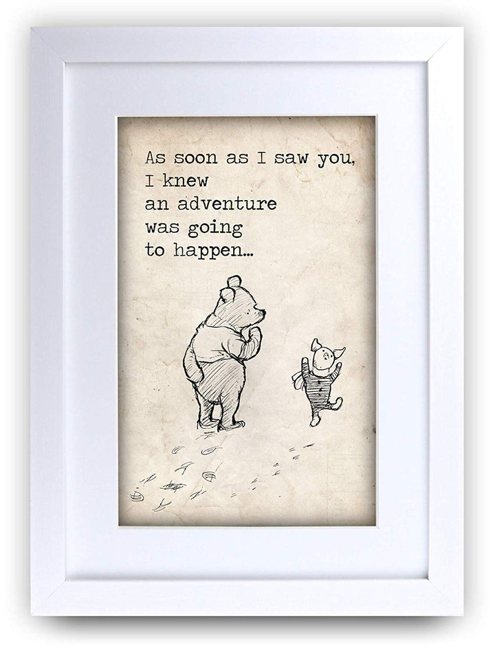 HWC Trading FR Winnie Puuh-Druck für Kinderzimmer, A4, gerahmt, Abenteuer, A3