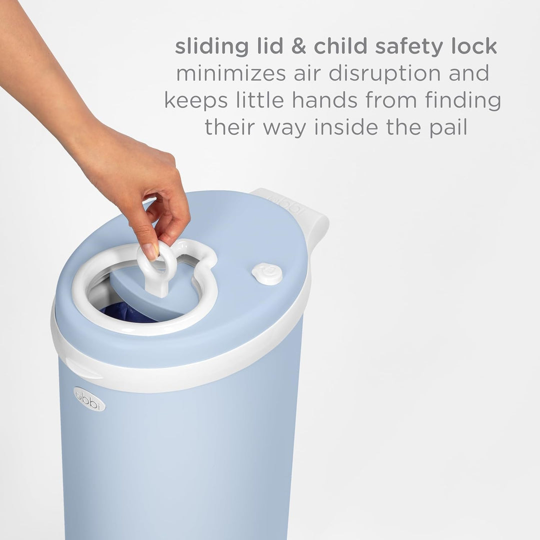 Ubbi Steel Odor Locking Nappy Disposal Bin, No Special Bag Required Money Saving, Awards-Winning, Mo