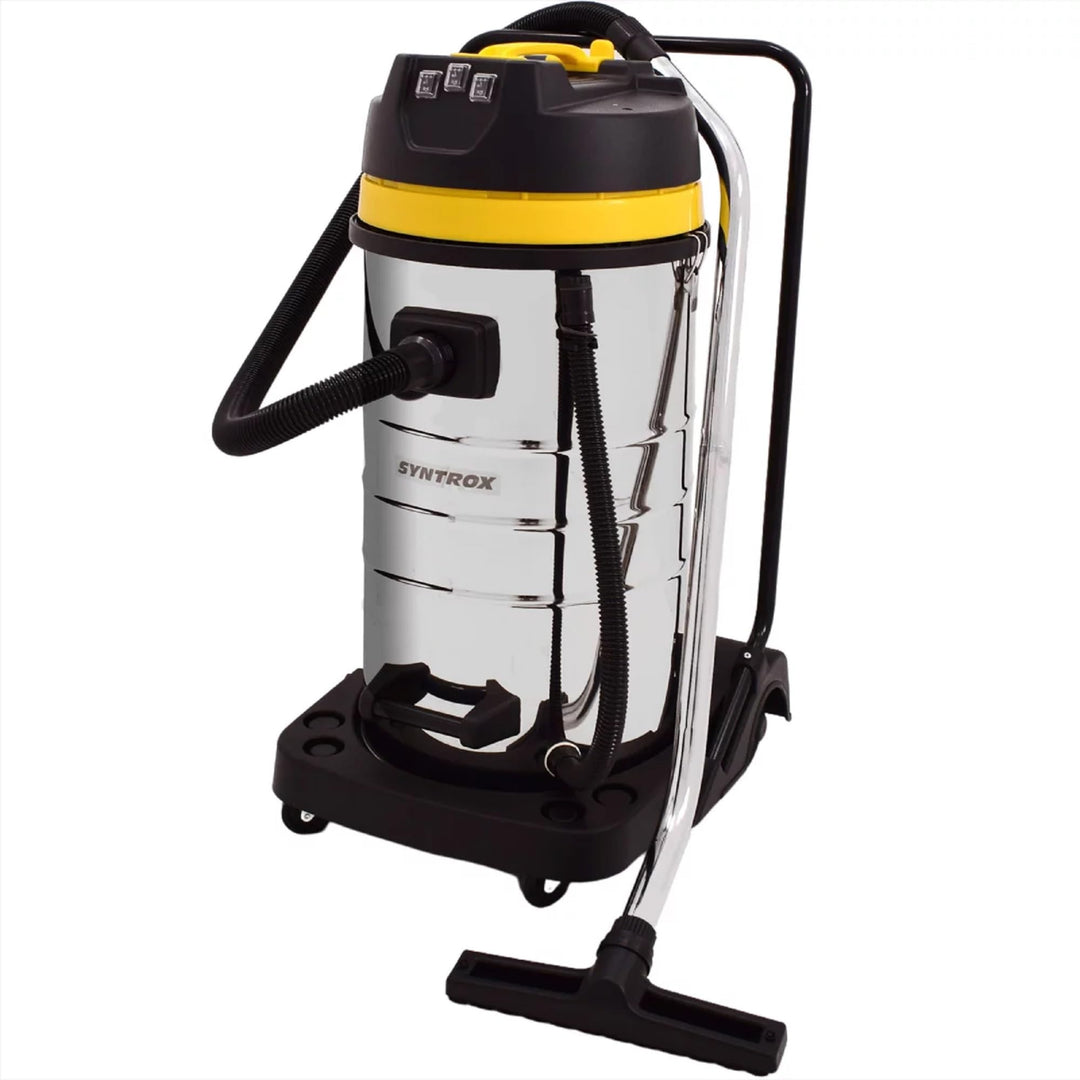Syntrox Germany Industriesauger Samaka XL Edelstahl, 3 Saugturbinen, Grossraumsauger, Leistungsstark