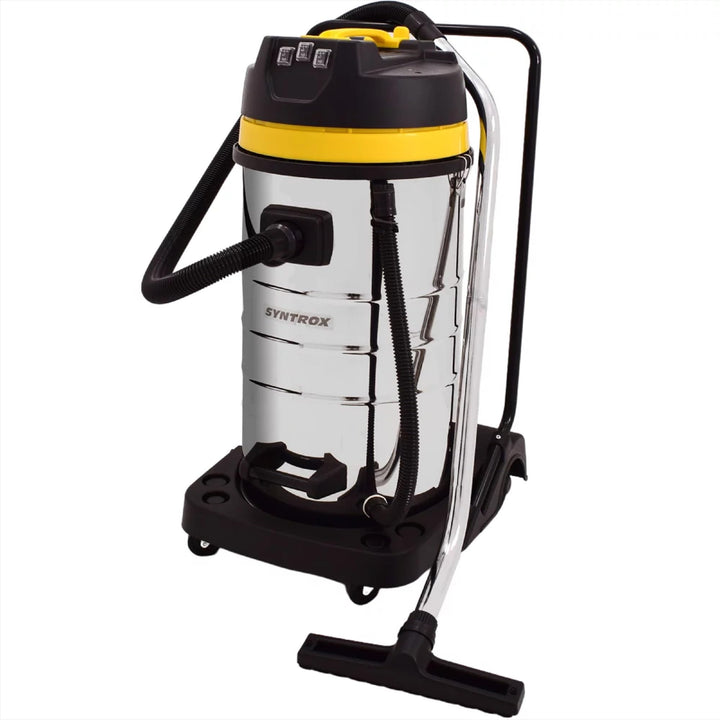 Syntrox Germany Industriesauger Samaka XL Edelstahl, 3 Saugturbinen, Grossraumsauger, Leistungsstark