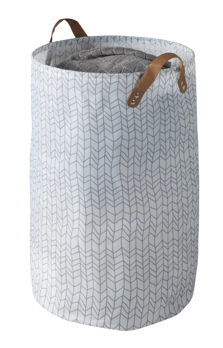 WENKO Wäschesammler Geo, geräumiger Wäschekorb aus hochwertigem Polyester, platzsparend zusammenfalt