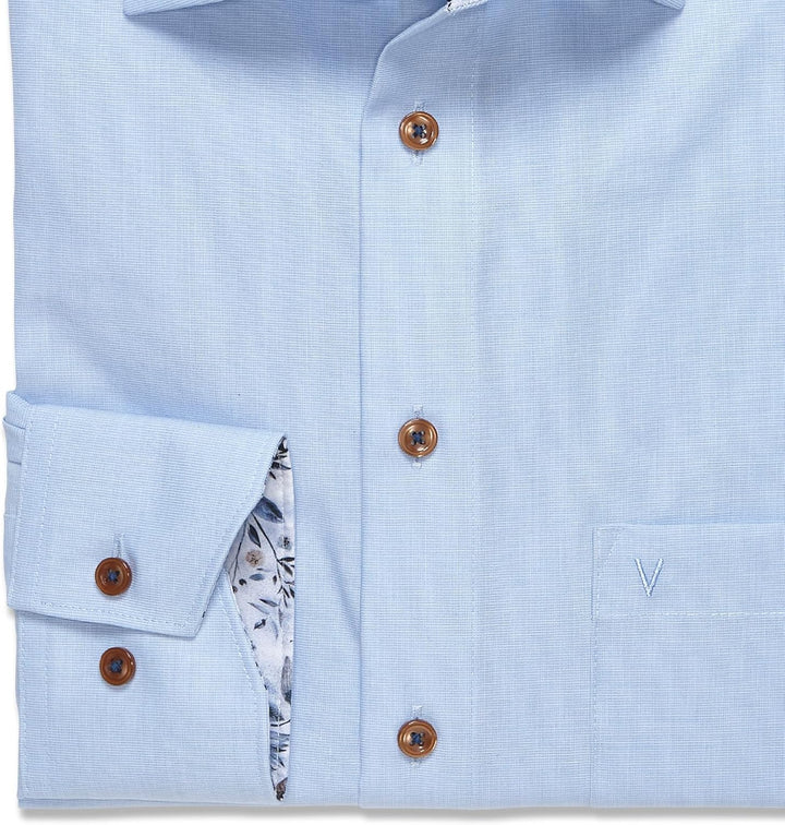Marvelis Herren Businesshemd Langarm 720014,Einfarbig,Modern Fit,New Kent 38 Rauchblau 13, 38 Rauchb