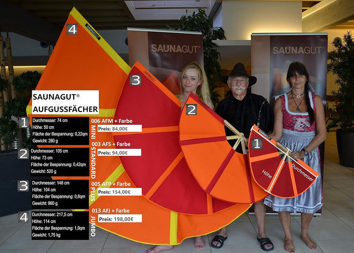 SAUNAGUT® Aufgussfächer (STANDARD, Orange-rot) STANDARD Orange-rot, STANDARD Orange-rot