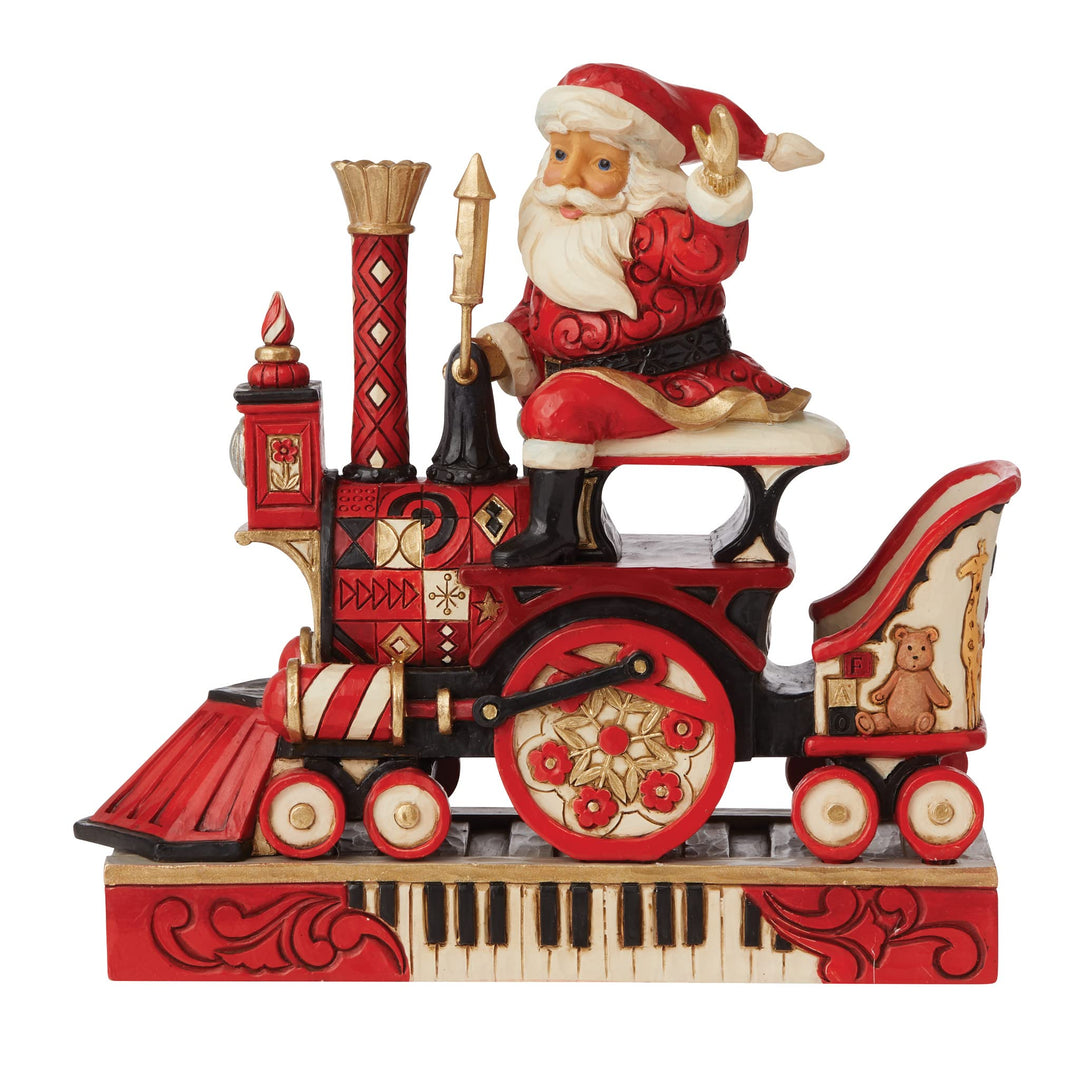 Enesco FAO Schwarz by Jim Shore Weihnachtsmann reitet FAO Schwarz Zug-Figur