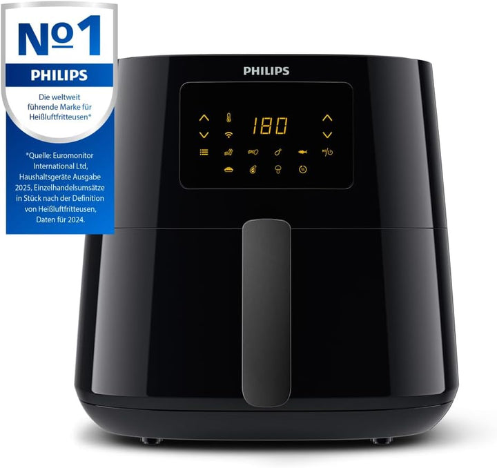 Philips HD9280/90 Airfryer XL Essential (Heissluftfritteuse, 2000 W, 1200 g Kapazität, digitales Dis