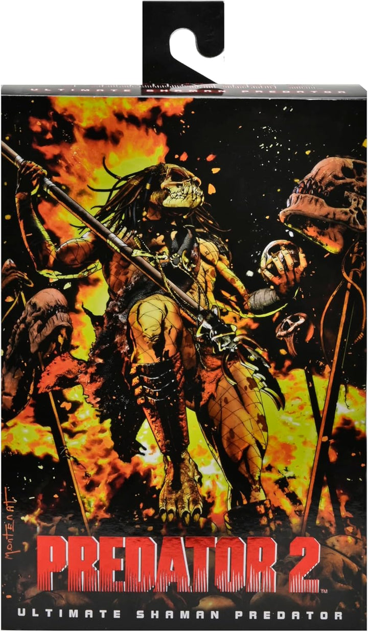 Predator Actionfigur 7" Ultimate Shaman aus Kunststoff, von NECA, in Geschenkverpackung.