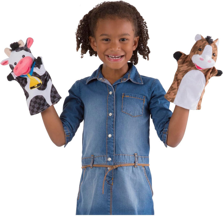 Melissa & Doug Handpuppen Bauernhoffreunde Farm Hands Animal Puppets, Farm Hands Animal Puppets