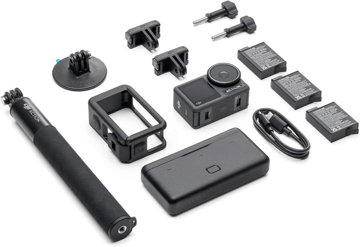 DJI Osmo Action 3 Adventure-Combo - 4K HDR Action-Cam, 10-Bit Farbtiefe, wasserdicht, HorizonSteady,