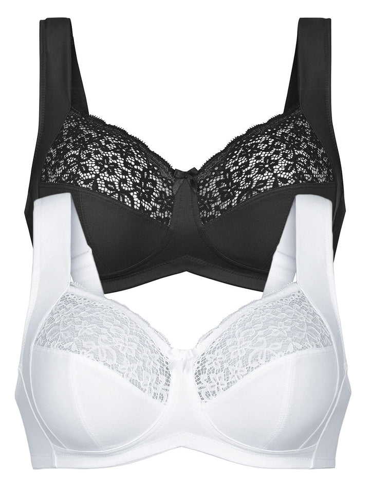 Anita 2er Pack Entlastungs BH ohne Bügel Havanna 5813 75A Schwarz-crystal, 75A Schwarz-crystal