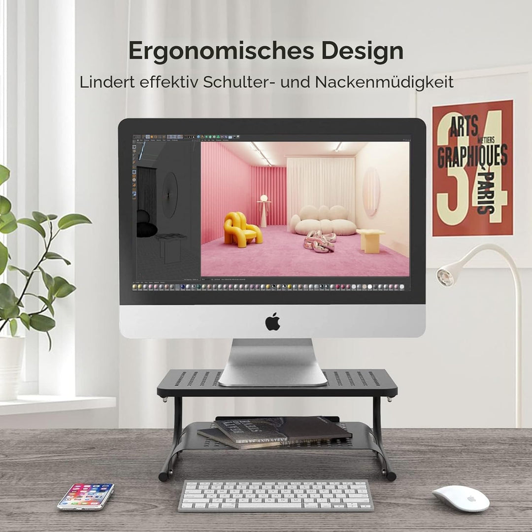 suptek Monitorstände, Monitorstnder Riser für Computer, Laptop, Drucker, Notebook und alle Flachbild