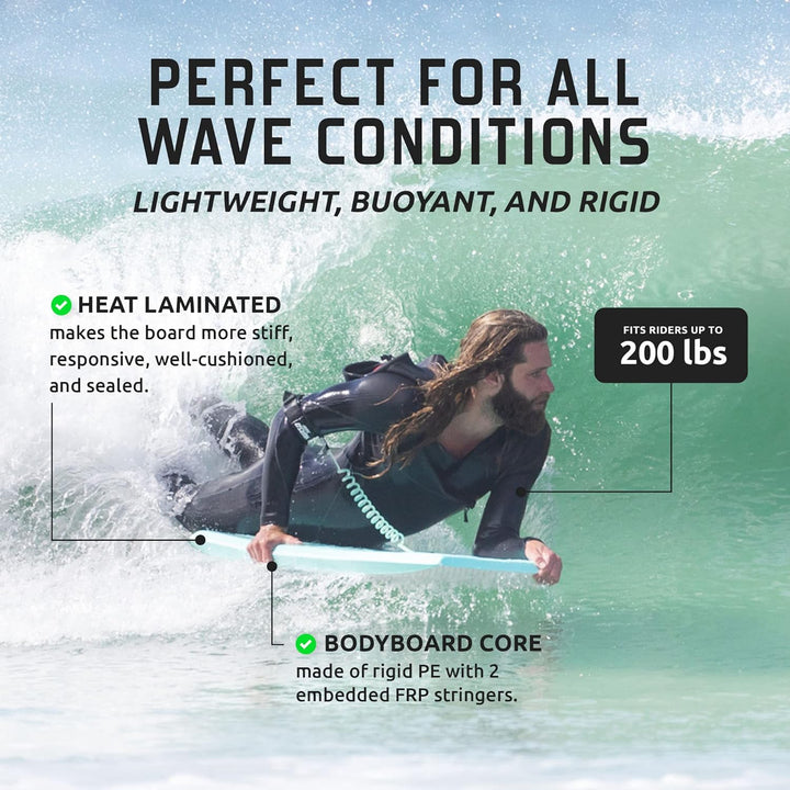 Thurso SURF 107 cm Bodyboard für Strand und Pool – Leichtes PE-Kernmaterial mit IXPE-Oberfläche, HDP
